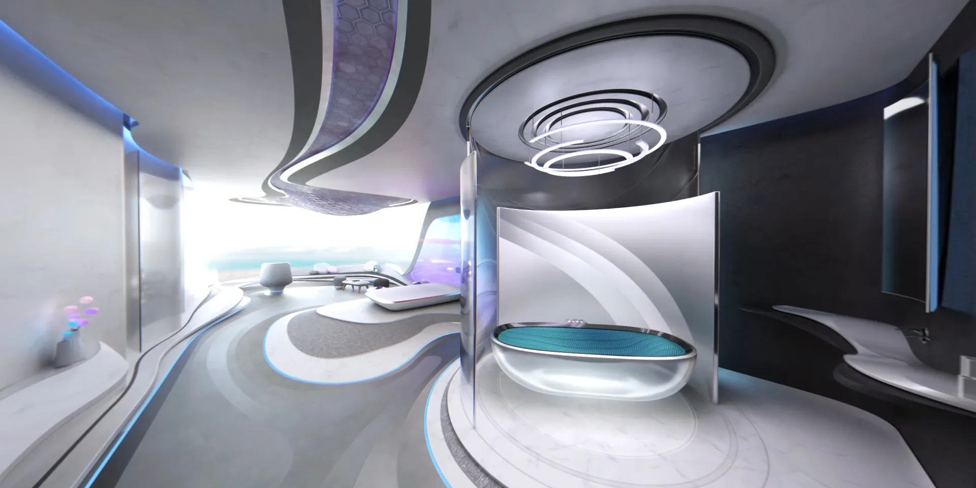 50 ans Futuristic bedroom