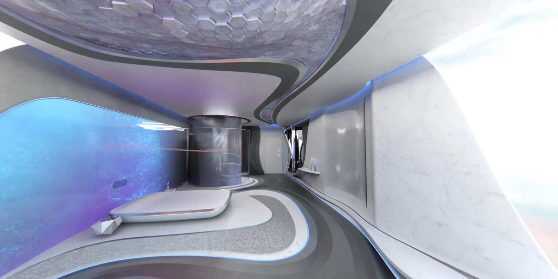 50 ans Futuristic bedroom